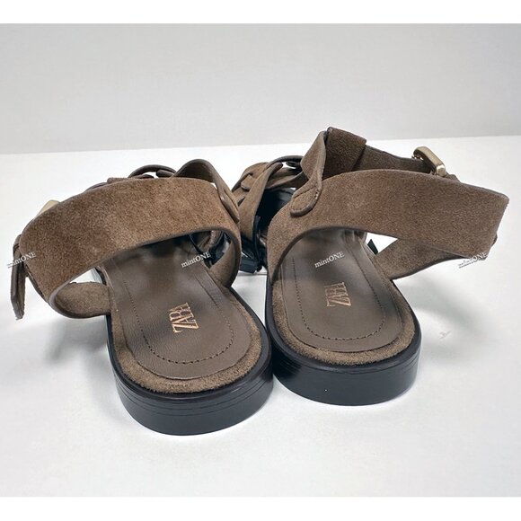 NEW ZARA split leather fisherman sandal 2538 - Picture 2 of 3